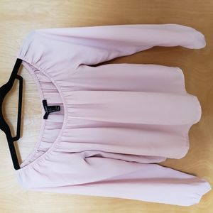 Forever 21 Pheasant Crop Blouse Top